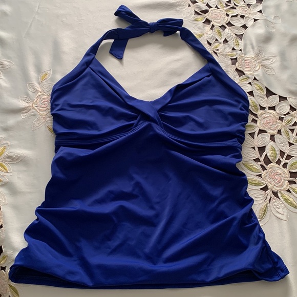 Athleta tanking bathing suit top Size 36D/DD cobalt blue - Picture 5 of 8